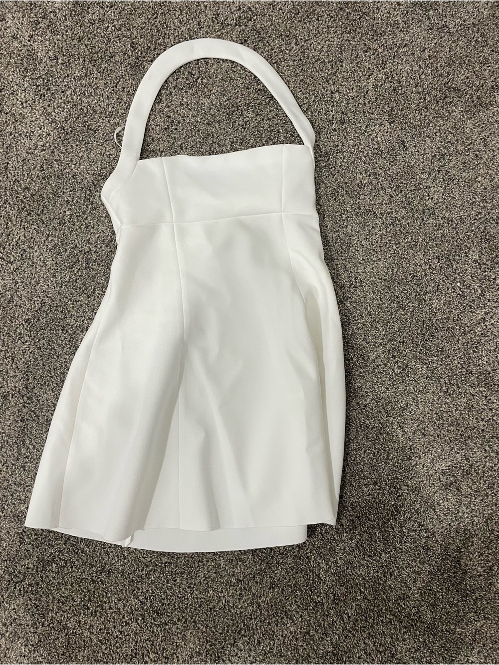 Princess Polly White Halter Mini Dress